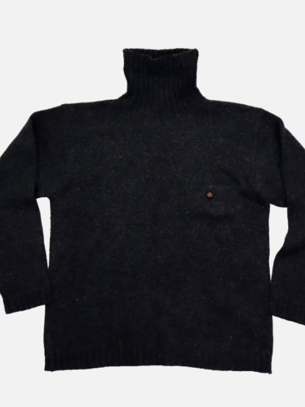 Allen Solly 100% Lambswool Knit Turtleneck Sweater Men's XL Dark Grey Warm New